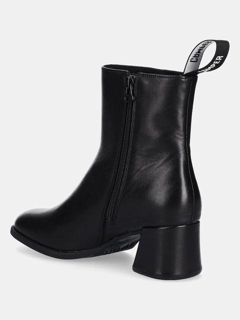 Camper botki skórzane Kora kolor czarny na słupku K400798-001