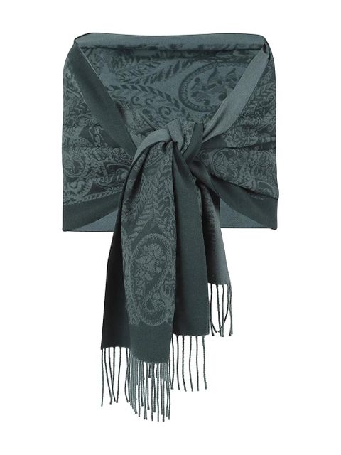 ETRO paisley-print fringed scarf - Grey - zdjęcie produktu nr 1