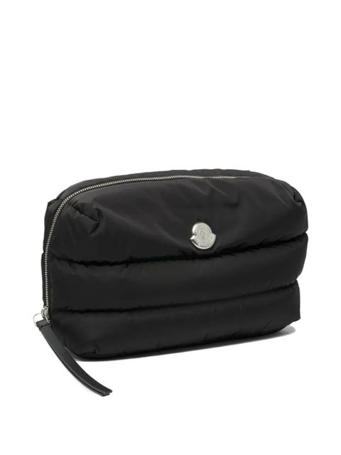 Moncler Caradoc padded logo-plaque make up bag - Black - zdjęcie produktu nr 2
