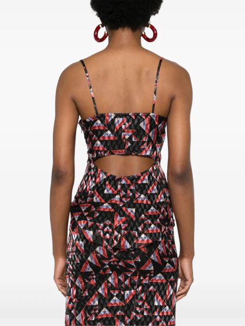 ISABEL MARANT Kalisia geometric-print tank top - Black