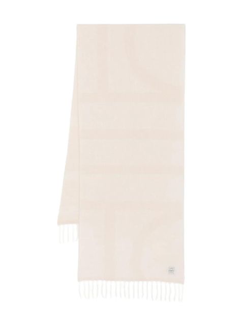 TOTEME monogram jacquard scarf - Neutrals - zdjęcie produktu nr 1