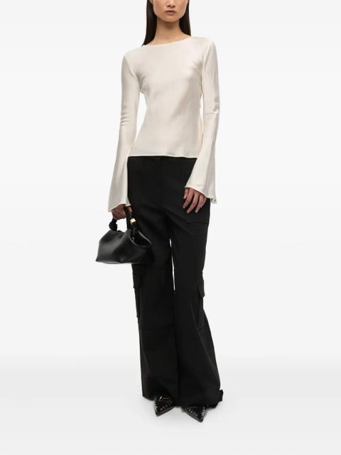 GANNI long-sleeve blouse - White