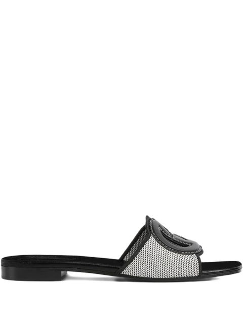 Gucci logo-plaque flat sandals - Black - zdjęcie produktu nr 1
