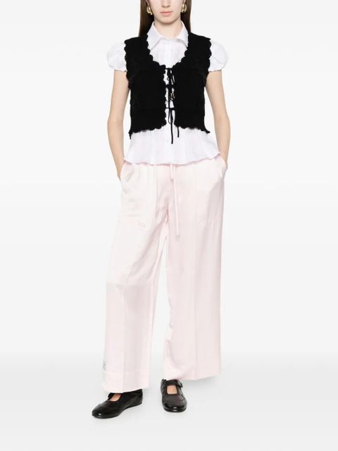 SANDRO drawstring palazzo pants - Pink - zdjęcie produktu nr 2