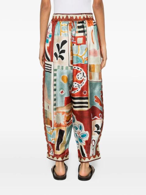 ALEMAIS Michelle elasticated-waisband trousers - Neutrals