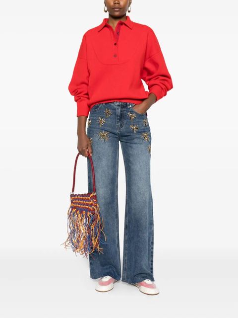 SANDRO embellished firework jeans - Blue - zdjęcie produktu nr 2