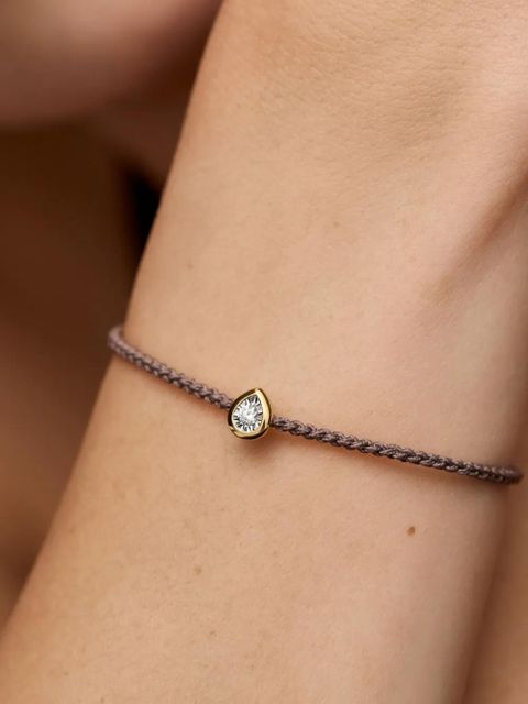 Monica Vinader laboratory-grown pear-diamond bracelet - Gold