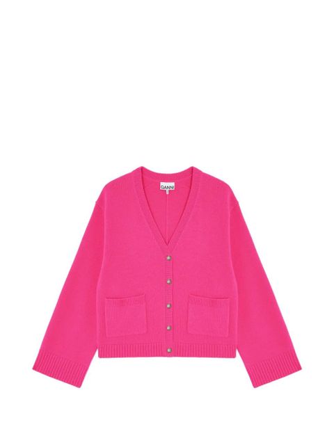 GANNI pockets cardigan - Pink - zdjęcie produktu nr 1