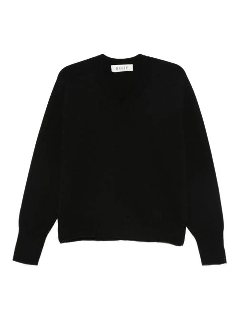 Róhe V-neck sweater - Black - zdjęcie produktu nr 1