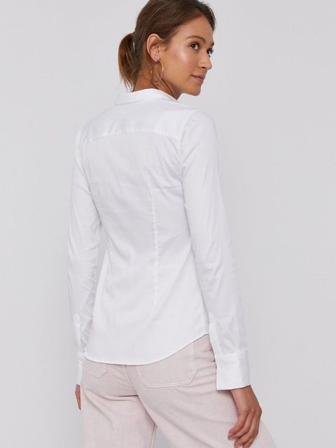 Mos Mosh Koszula 131700 damska kolor biały slim z kołnierzykiem klasycznym - zdjęcie produktu nr 2