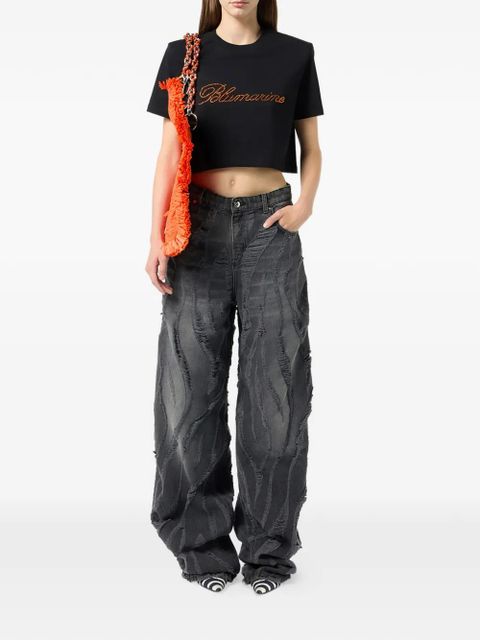 Blumarine distressed baggy jeans - Black - zdjęcie produktu nr 2