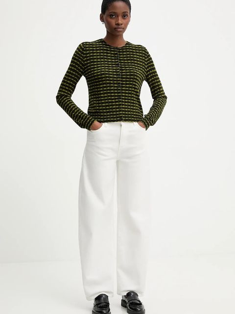 United Colors of Benetton kardigan damski kolor zielony lekki 12F3D5028