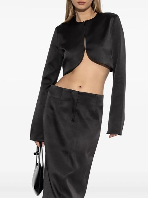 ENTIRE STUDIOS satin crop top - Black