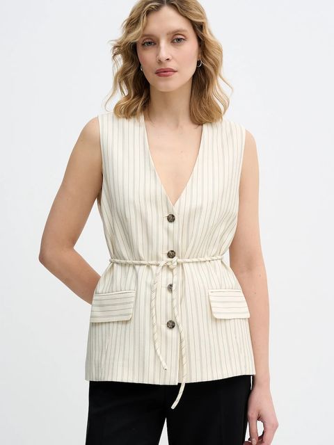 Sisley kamizelka kolor beżowy jednorzędowa 24QVLJ00V - zdjęcie produktu nr 1