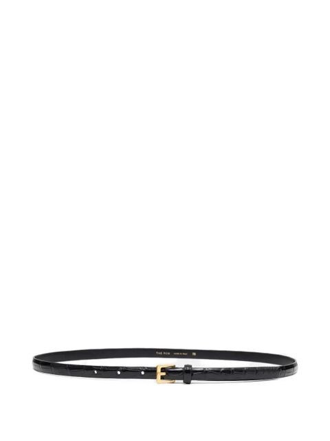 The Row crocodile-embossed leather belt - Black - zdjęcie produktu nr 1