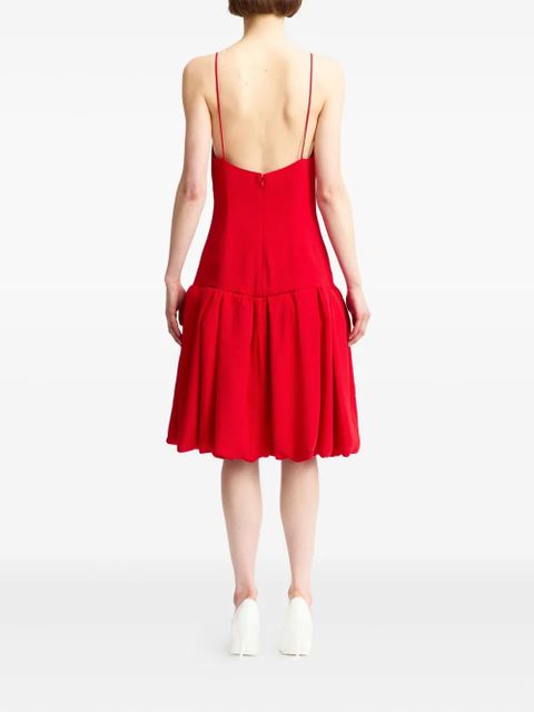 16Arlington Viana balloon-hem square-neck mini dress - Red