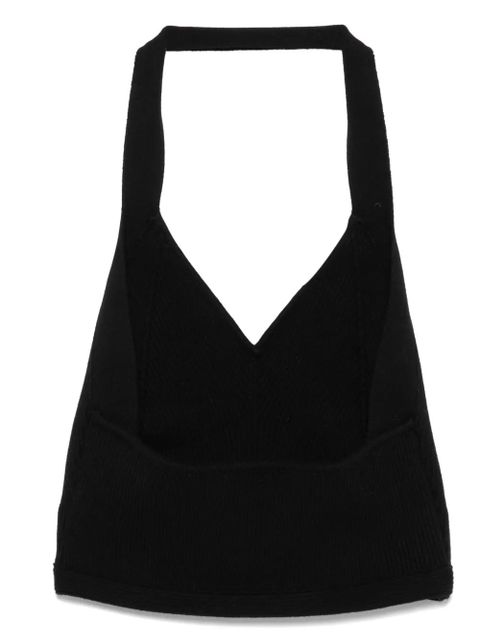 WARDROBE.NYC V-neck ribbed top - Black - zdjęcie produktu nr 2
