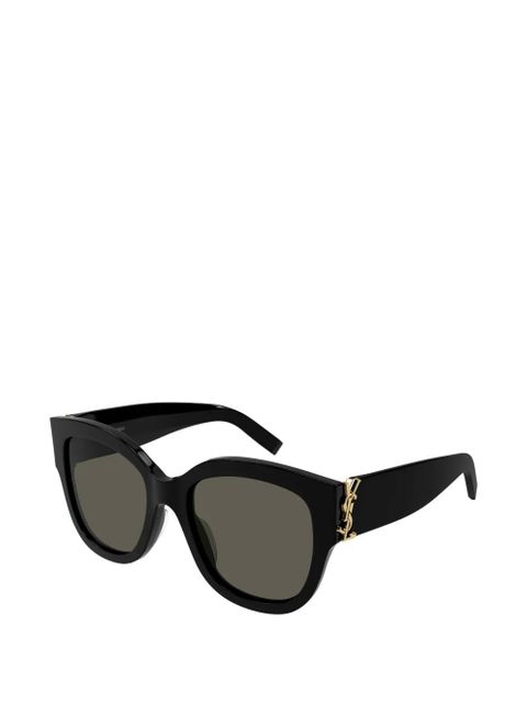 Saint Laurent Eyewear oversized-frame sunglasses - Black - zdjęcie produktu nr 2