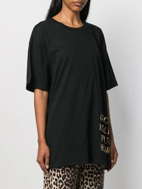 Gucci oversized sequin detail T-shirt - Black