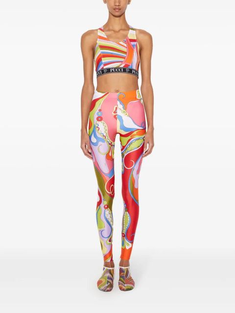 PUCCI orchidee-print leggings - Red - zdjęcie produktu nr 2