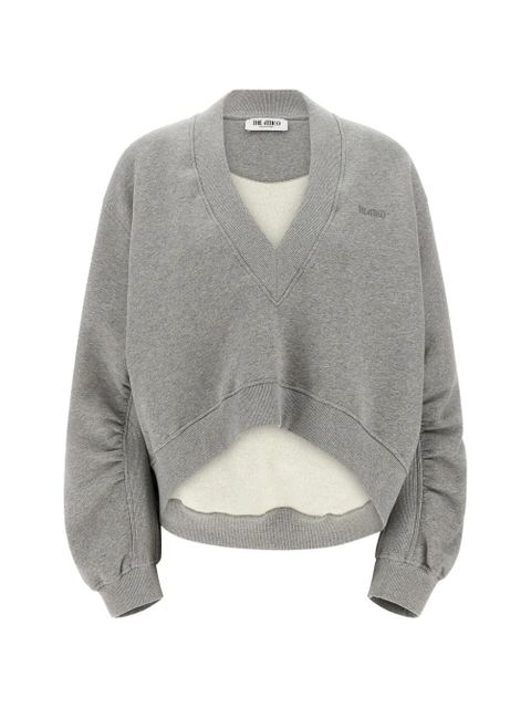 The Attico logo-embroidery V-neck sweatshirt - Grey - zdjęcie produktu nr 1