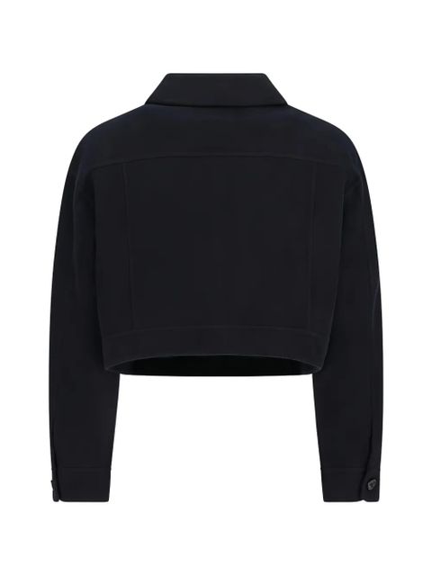 Max Mara Boxy-fit buttoned flap-pocket jacket - Blue - zdjęcie produktu nr 2