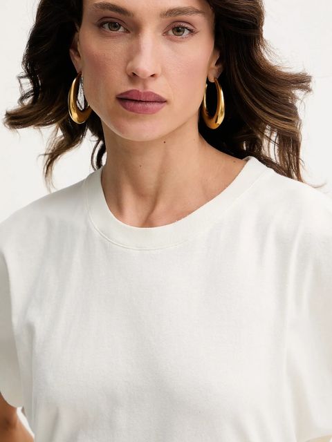 BOSS Orange t-shirt bawełniany damski kolor beżowy 50543502