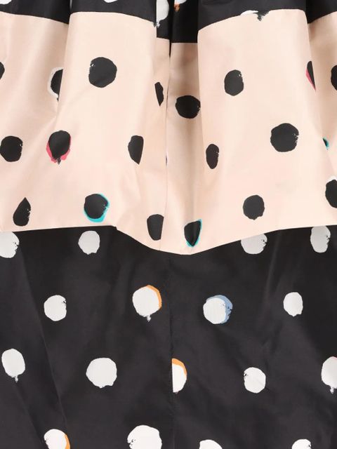 FENDI printed taffeta peplum dress - Black - zdjęcie produktu nr 2