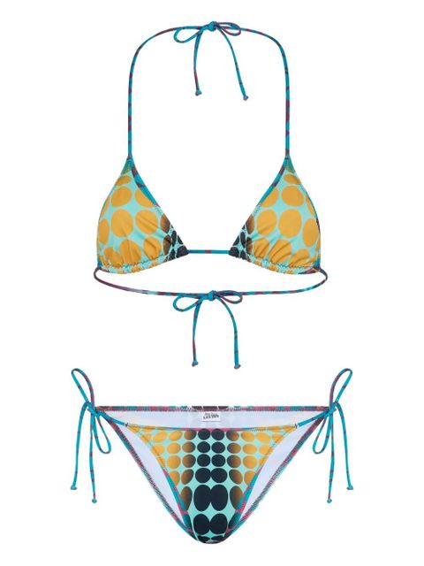 Jean Paul Gaultier printed tie bikini set - Yellow - zdjęcie produktu nr 1