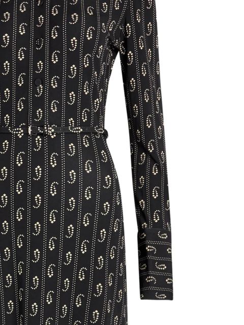 Tory Burch paisley belted shirt midi dress - Blue - zdjęcie produktu nr 2