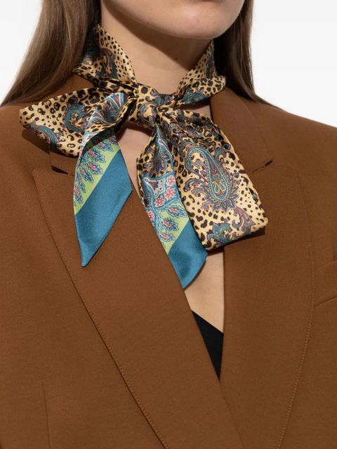 ETRO patterned silk scarf - Neutrals