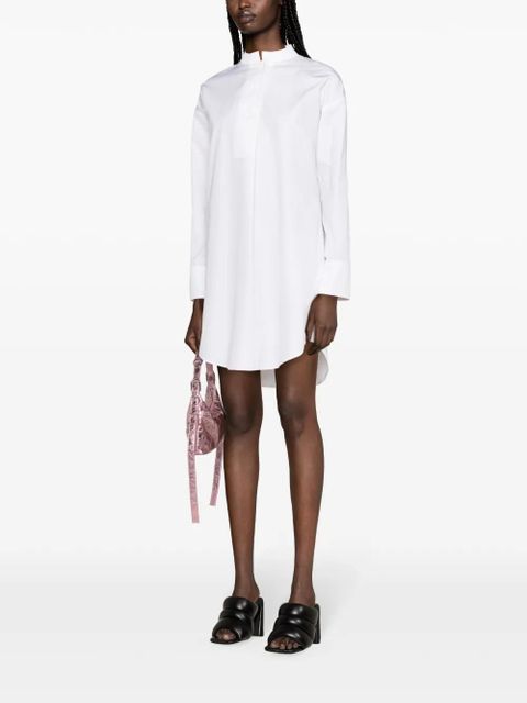 Givenchy stand-up collar shirt minidress - White