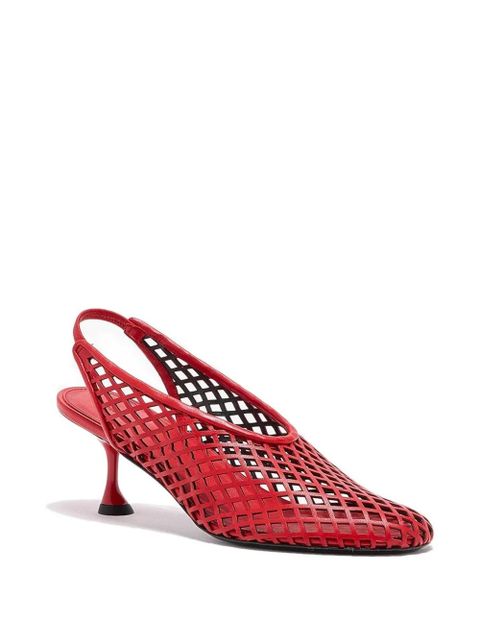 Proenza Schouler perforated slingback pumps - Red