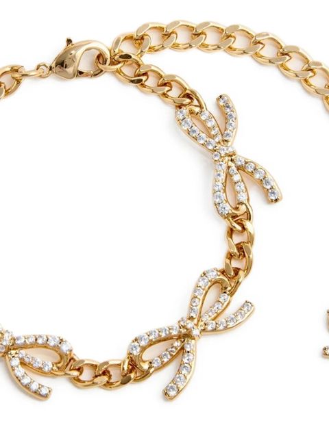 Self-Portrait crystal-embellished chain necklace - Gold - zdjęcie produktu nr 2