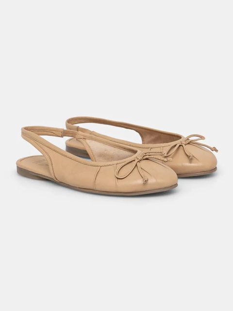 Answear.LAB baleriny kolor beżowy z odkrytą piętą - zdjęcie produktu nr 1