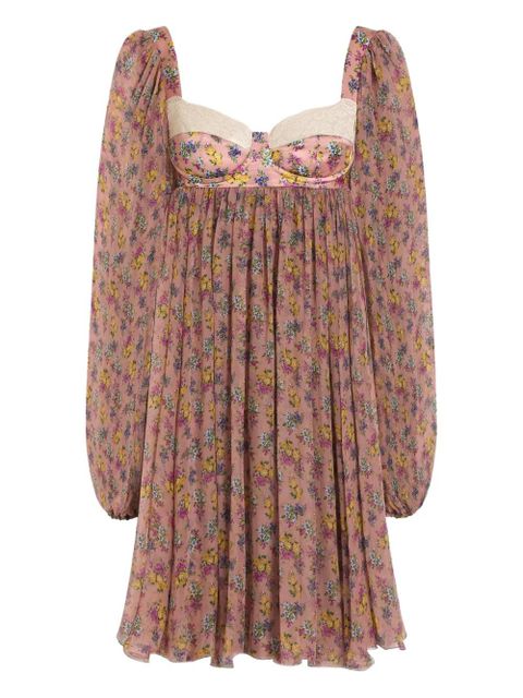 Dolce & Gabbana floral puff-sleeve dress - Pink - zdjęcie produktu nr 1