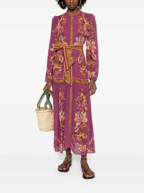 FARM Rio floral-print belted maxi dress - Pink - zdjęcie produktu nr 2