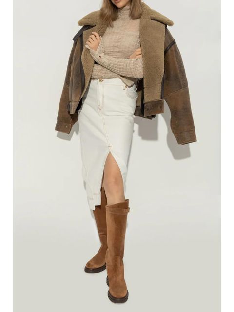 Dolce & Gabbana DG-logo suede boots - Brown