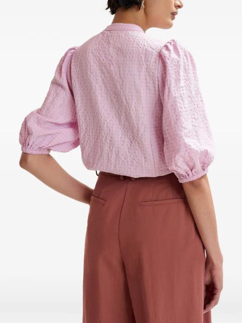 Essentiel Antwerp floral-pattern puffed-sleeve shirt - Pink