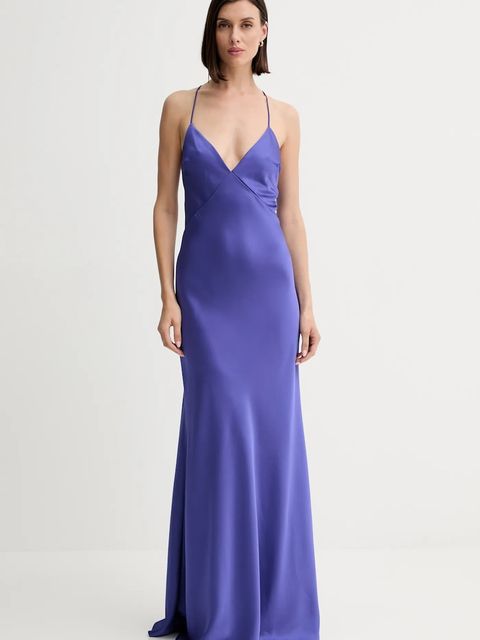 Patrizia Pepe sukienka kolor fioletowy maxi dopasowana 8A1565 A563 - zdjęcie produktu nr 1