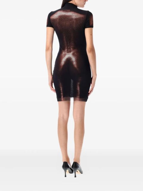 Jean Paul Gaultier mesh body-print mini dress - Brown - zdjęcie produktu nr 2