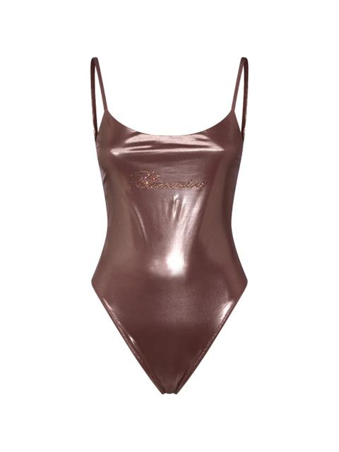 Blumarine logo-detail swimsuit - Brown - zdjęcie produktu nr 1