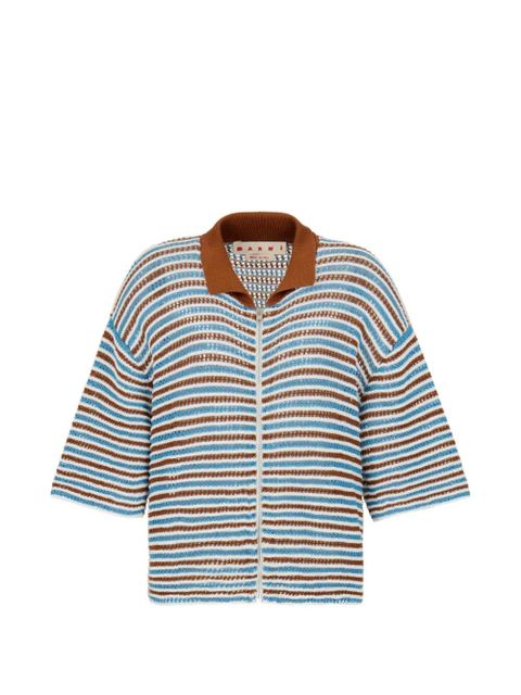 Marni striped crochet cardigan - Brown - zdjęcie produktu nr 1