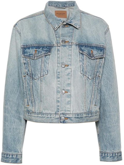 Balenciaga washed-denim jacket - Blue - zdjęcie produktu nr 1