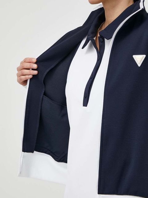 Guess bluza MYLAH damska kolor granatowy z aplikacją V4GQ02 KBFB2