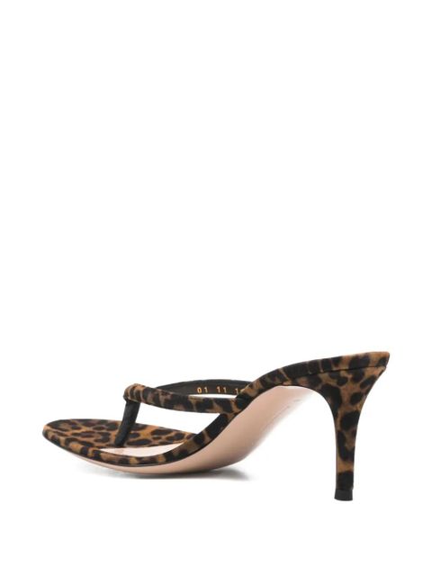 Gianvito Rossi Calypso leopard-print sandals - Brown