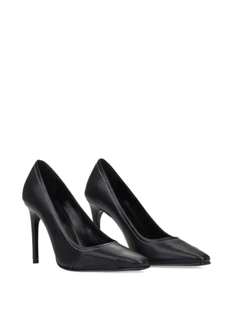 Off-White leather heeled pumps - Black - zdjęcie produktu nr 2