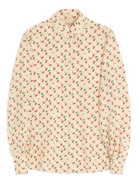 Valentino Garavani Cherryfic-print shirt - Neutrals