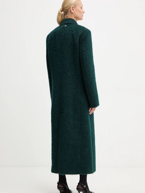 Patrizia Pepe płaszcz z dodatkiem wełny kolor zielony 2O0210 A654 - zdjęcie produktu nr 2