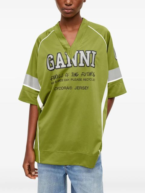 GANNI Future Mesh T-shirt - Green